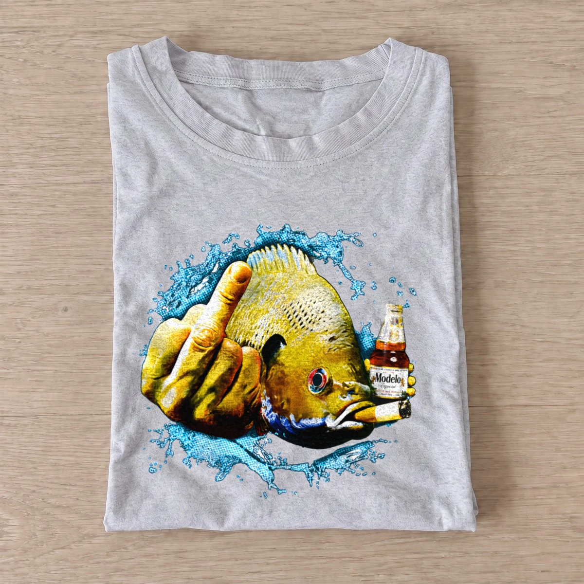 Middle finger sunfish t shirt gray20middle finger sunfish.webp