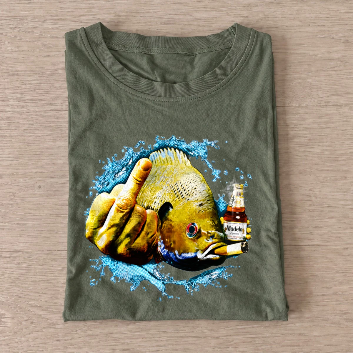Middle Finger Sunfish Fishing T-Shirt — graphic design