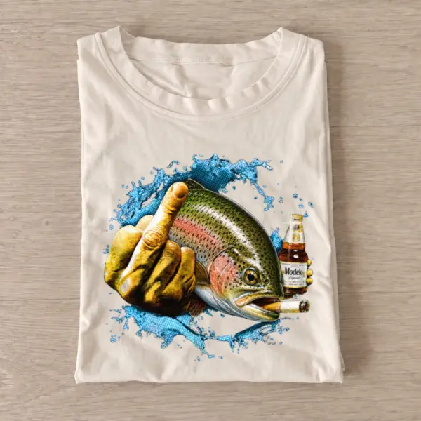Middle finger trout t shirt sand20middle finger trout.webp