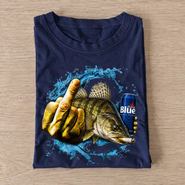 Middle finger walleye t shirt navy20middle finger walleye.webp