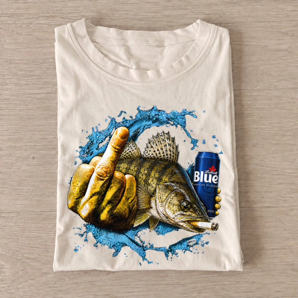 Middle finger walleye t shirt sand20middle finger walleye.webp