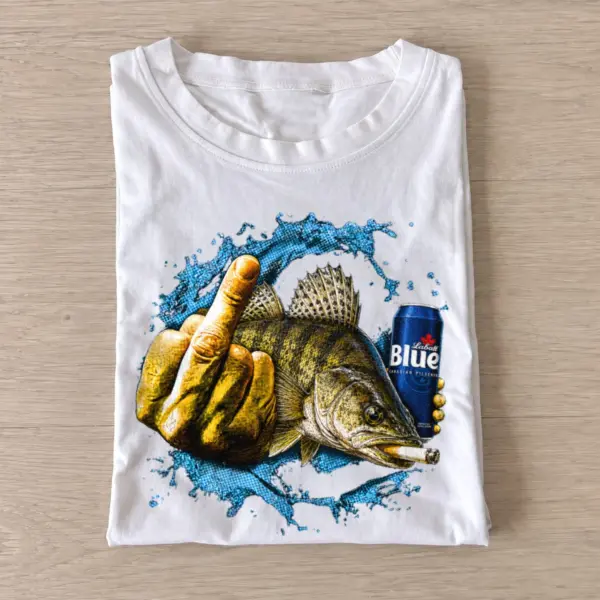 Middle Finger Walleye Fishing T-Shirt — graphic design