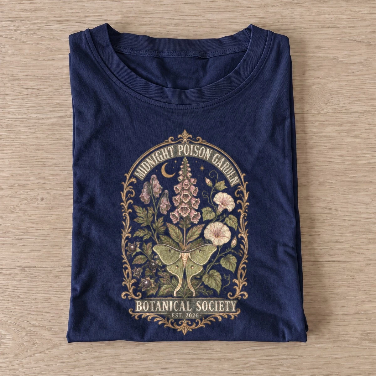 Midnight poison garden botanical t shirt navy20midnight poison garden.webp
