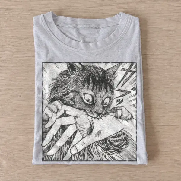 Mischievous manga cat t shirt gray20mischievous manga cat.webp