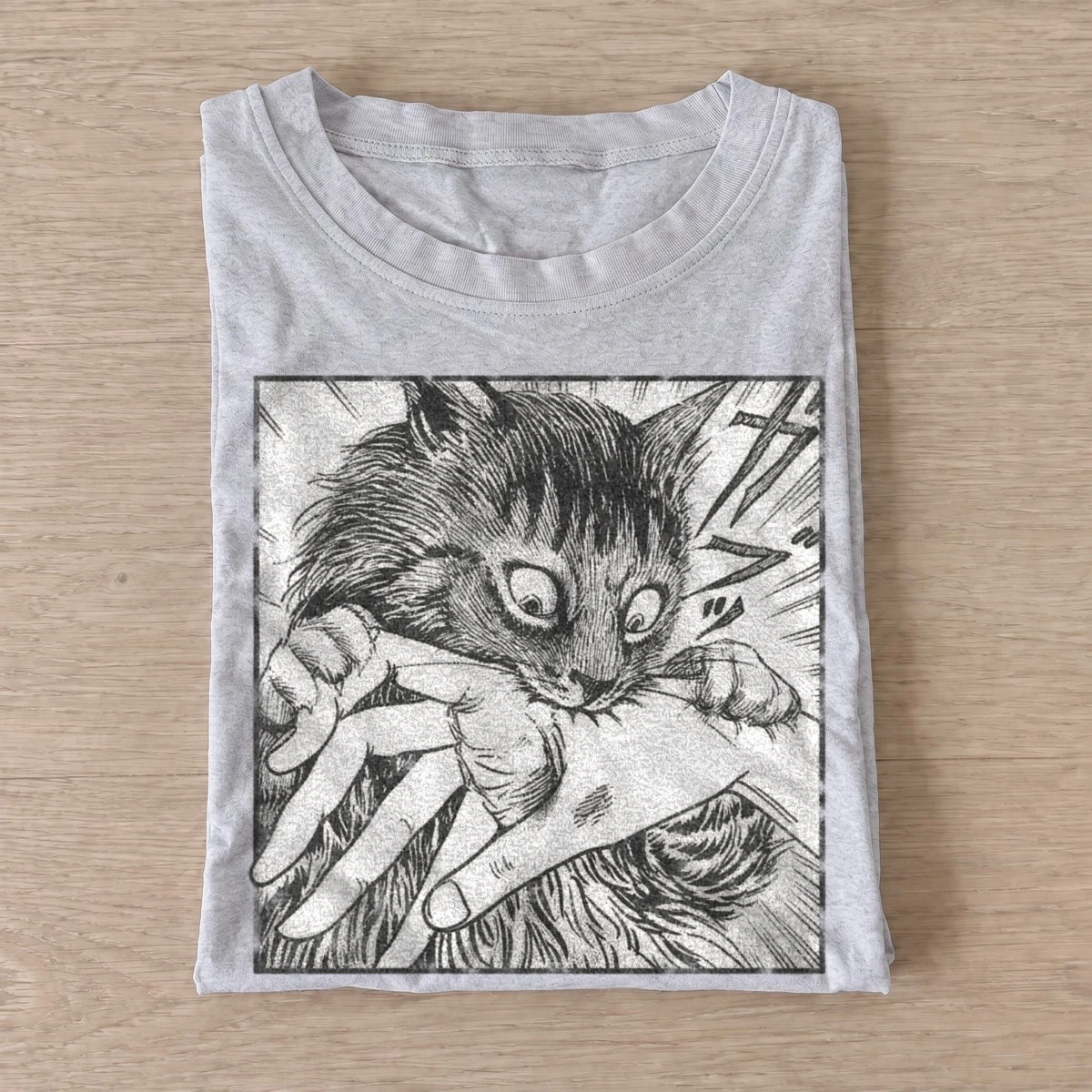 Mischievous manga cat t shirt gray20mischievous manga cat.webp