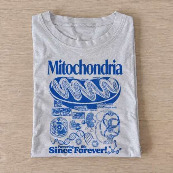 Mitochondria powerhouse science graphic t shirt gray20mitochondria powerhouse.webp