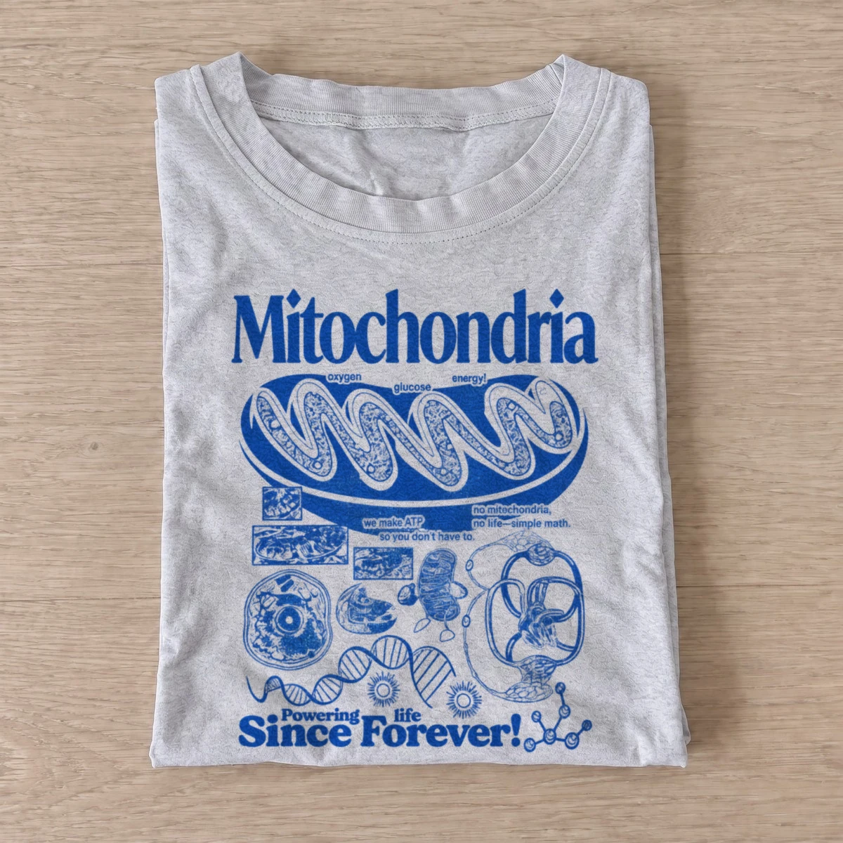 Mitochondria powerhouse science graphic t shirt gray20mitochondria powerhouse.webp