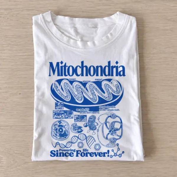 Mitochondria powerhouse science graphic t shirt white20mitochondria powerhouse.webp