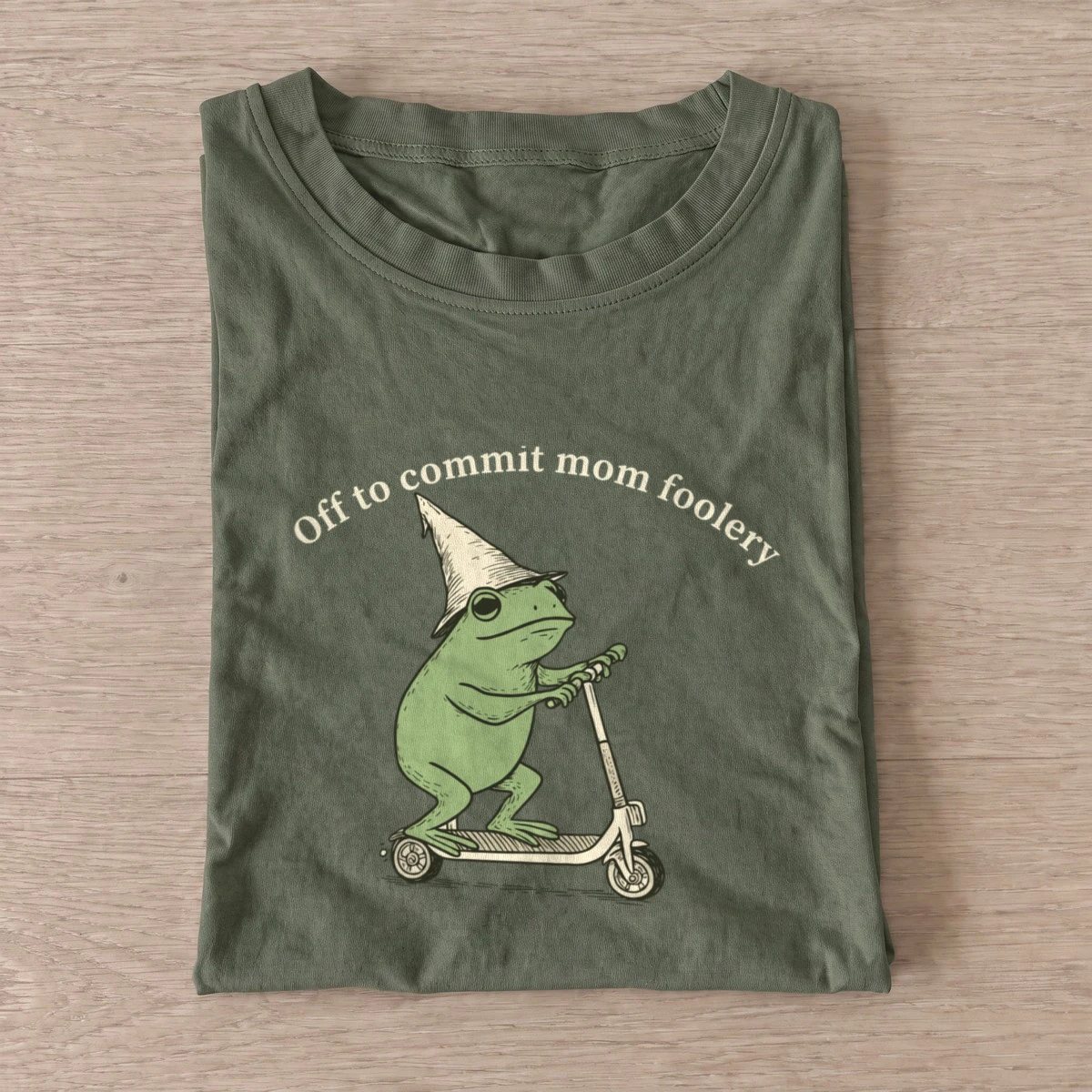 Mom foolery t shirt olive20mom foolery.webp