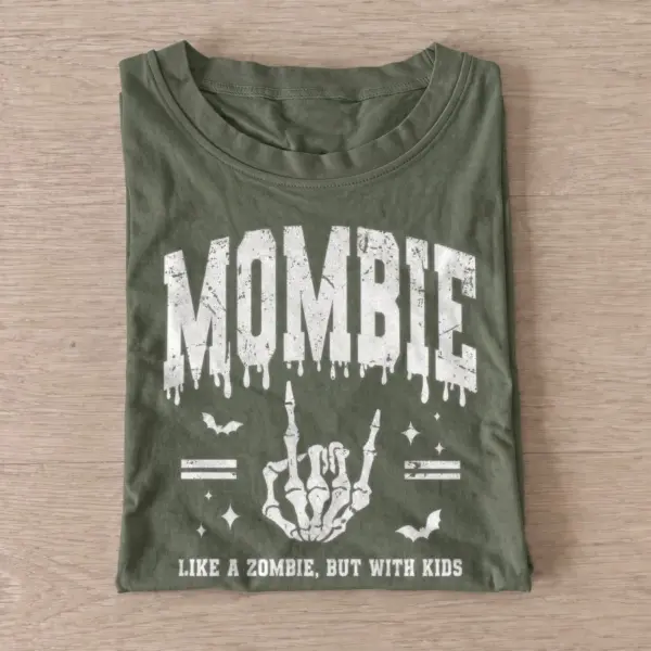 Mombie like a zombie but with kids t shirt olive20mombie.webp