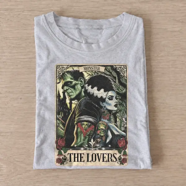 Monster lovers tarot card t shirt gray20monster lovers tarot.webp