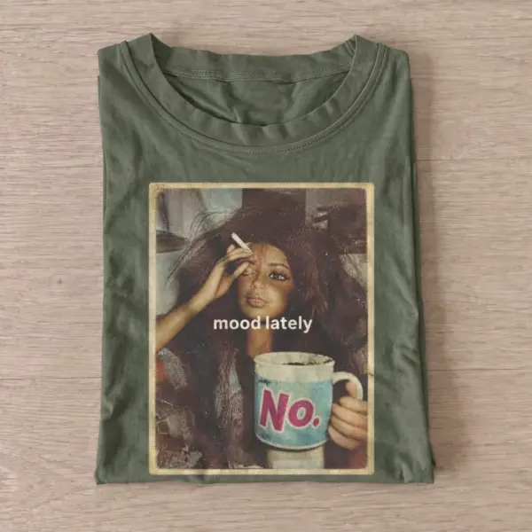 Mood lately coffee doll graphic t shirt olive20coffee mood doll.webp