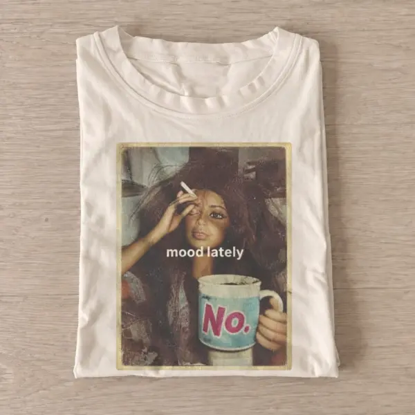 Mood lately coffee doll graphic t shirt sand20coffee mood doll.webp