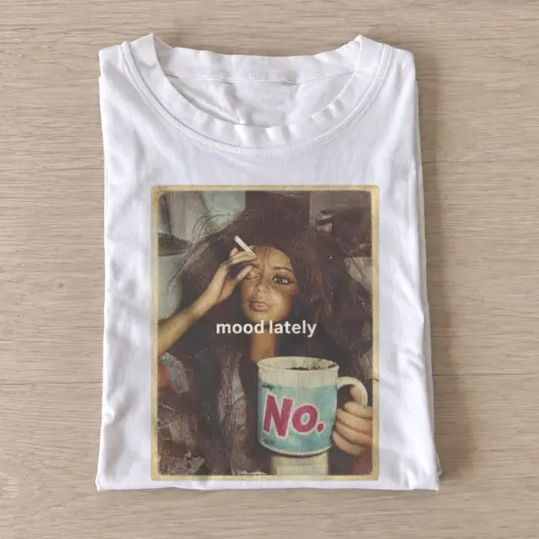 Mood lately coffee doll graphic t shirt white20coffee mood doll.webp