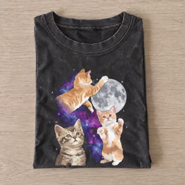 Moon chasing kittens vintage t shirt washed20black20moon chasing kittens.webp