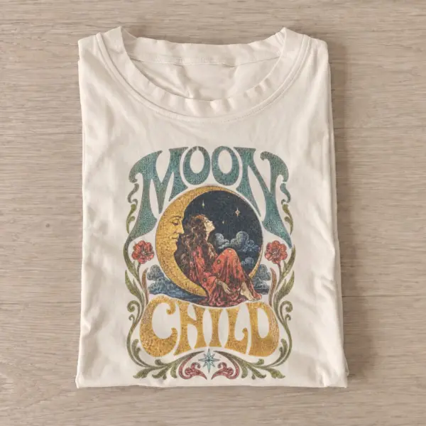 Moon child celestial graphic t shirt sand20moon child.webp