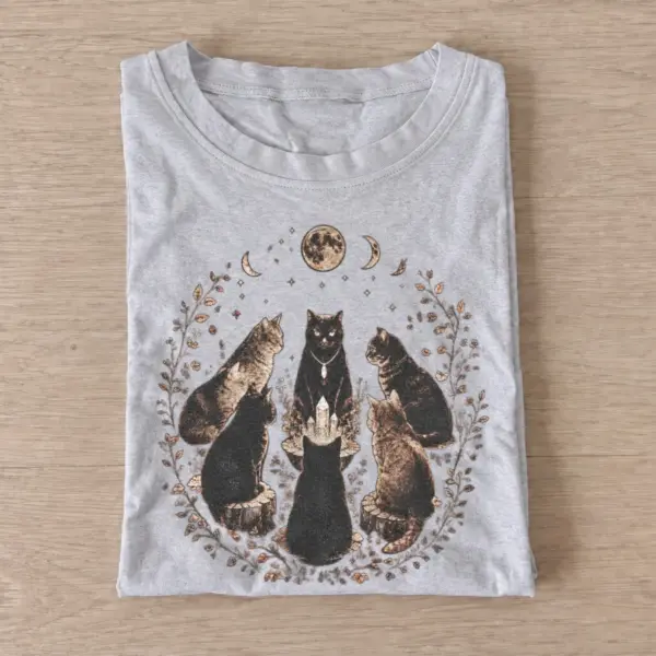 Moonlit cat circle t shirt gray20moonlit cat circle.webp
