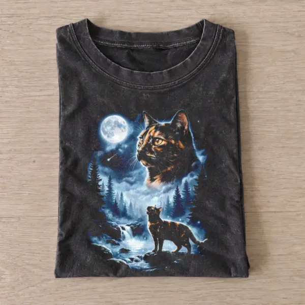 Moonlit creek cat vintage t shirt washed20black20moonlit creek cat.webp