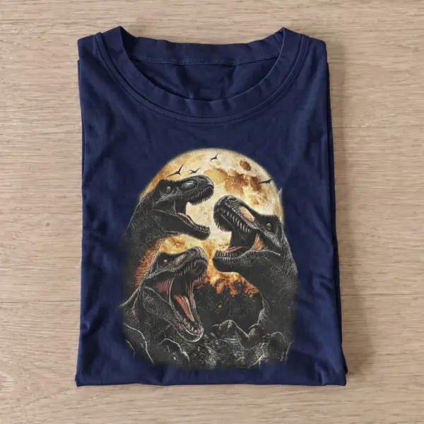 Moonlit dinosaur trio t shirt navy20moonlit dinosaur trio.webp
