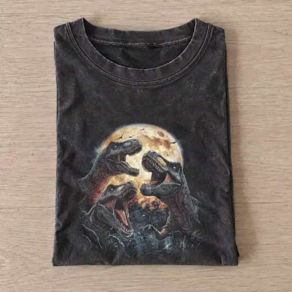 Moonlit dinosaurs vintage t shirt washed20black20moonlit dinosaurs.webp