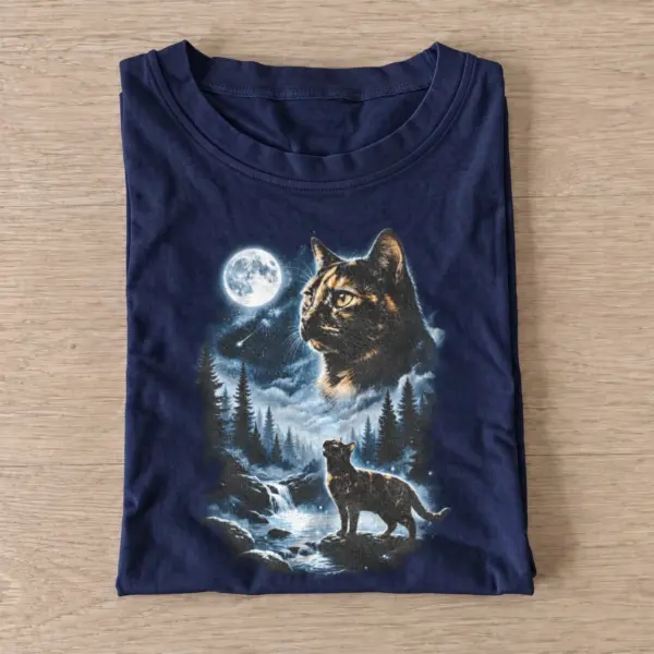 Moonlit forest cat t shirt navy20moonlit forest cat.webp