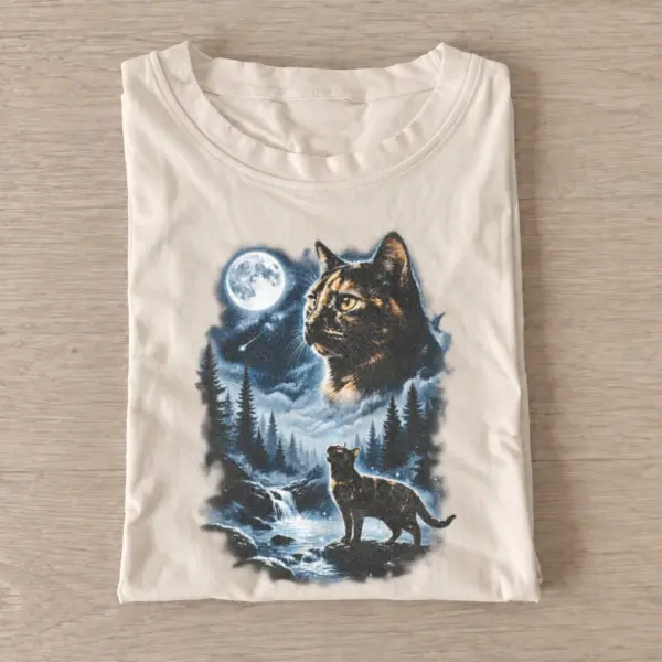 Moonlit forest cat t shirt sand20moonlit forest cat.webp