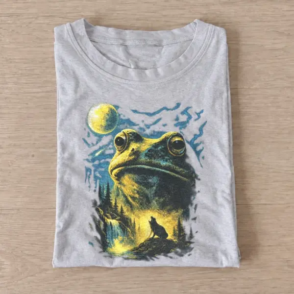 Moonlit frog and wolf graphic t shirt gray20moonlit frog wolf.webp