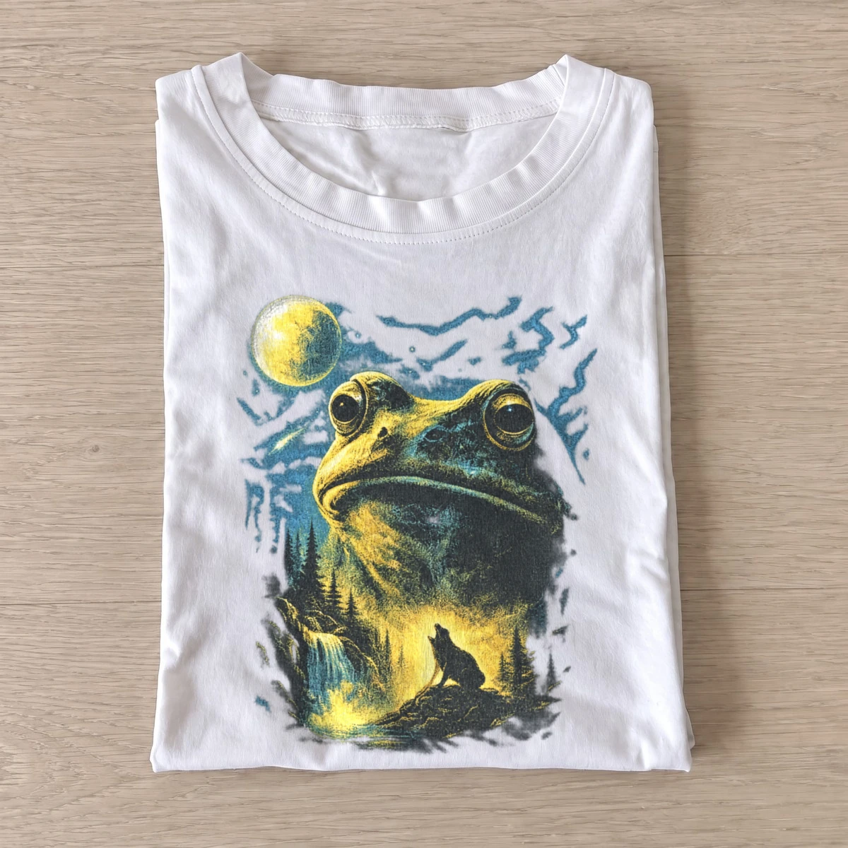 Moonlit frog and wolf graphic t shirt white20moonlit frog wolf.webp