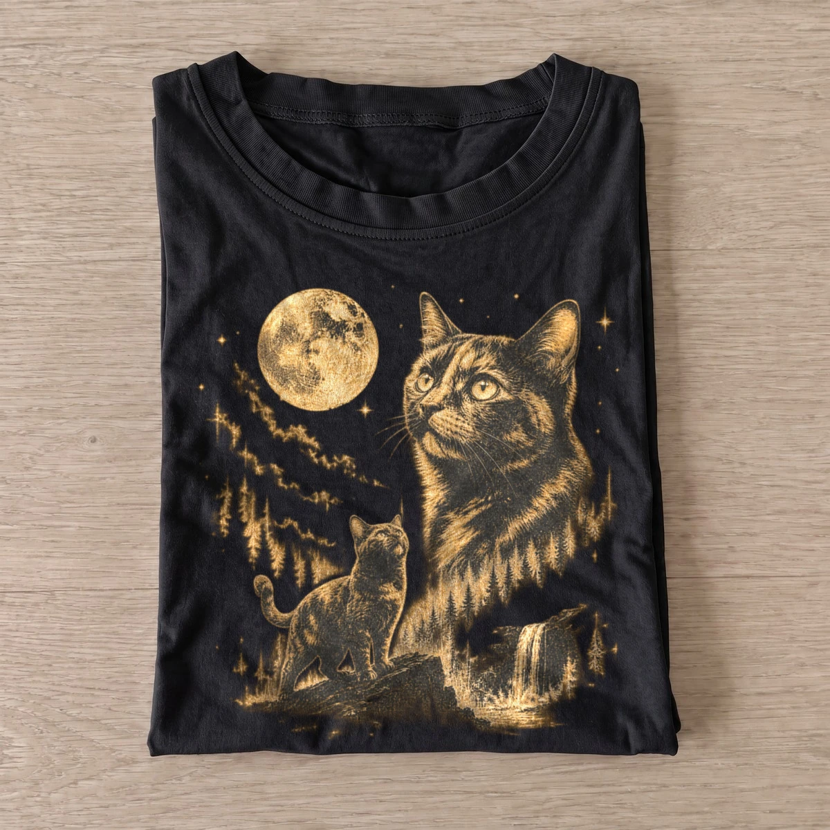 Moonlit tabby cat graphic t shirt black20moonlit tabby.webp