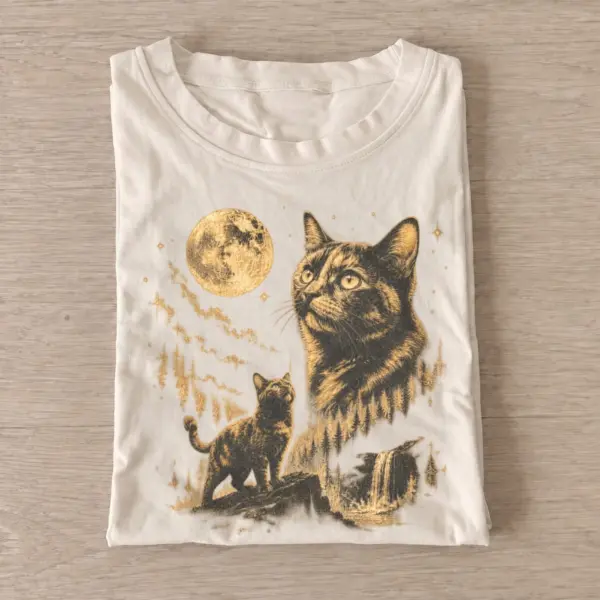 Moonlit tabby cat graphic t shirt sand20moonlit tabby.webp