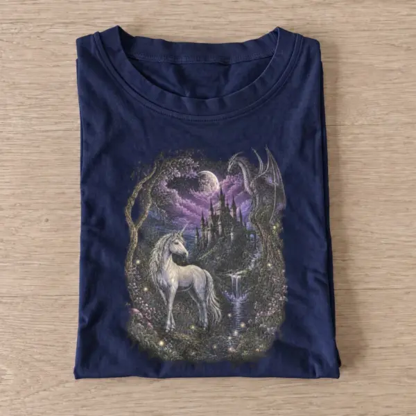 Moonlit unicorn castle t shirt navy20moonlit unicorn castle.webp