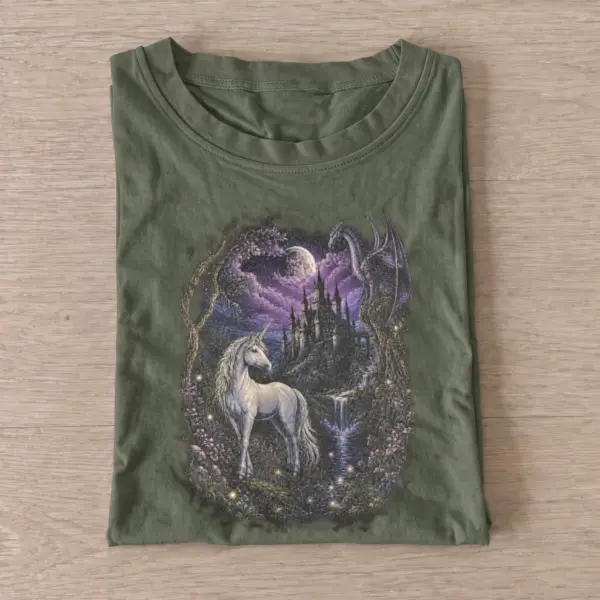 Moonlit unicorn castle t shirt olive20moonlit unicorn castle.webp