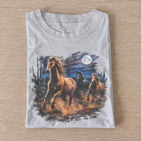 Moonlit wild horses running t shirt gray20moonlit wild horses.webp