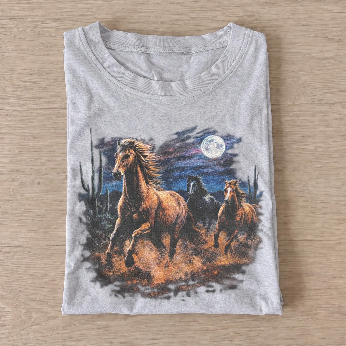 Moonlit wild horses running t shirt gray20moonlit wild horses.webp