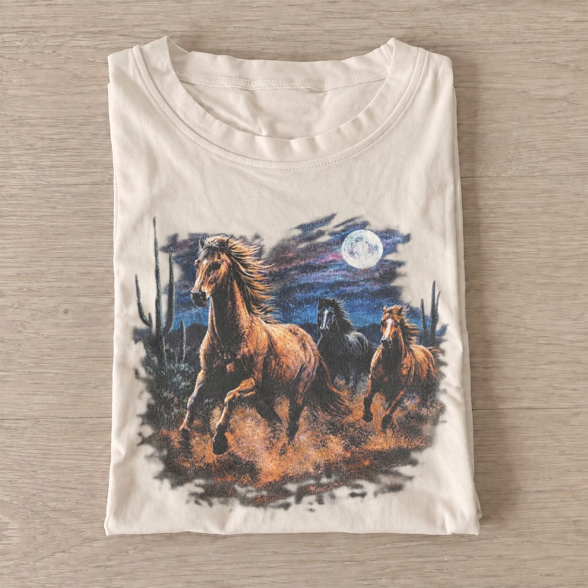 Moonlit wild horses running t shirt sand20moonlit wild horses.webp
