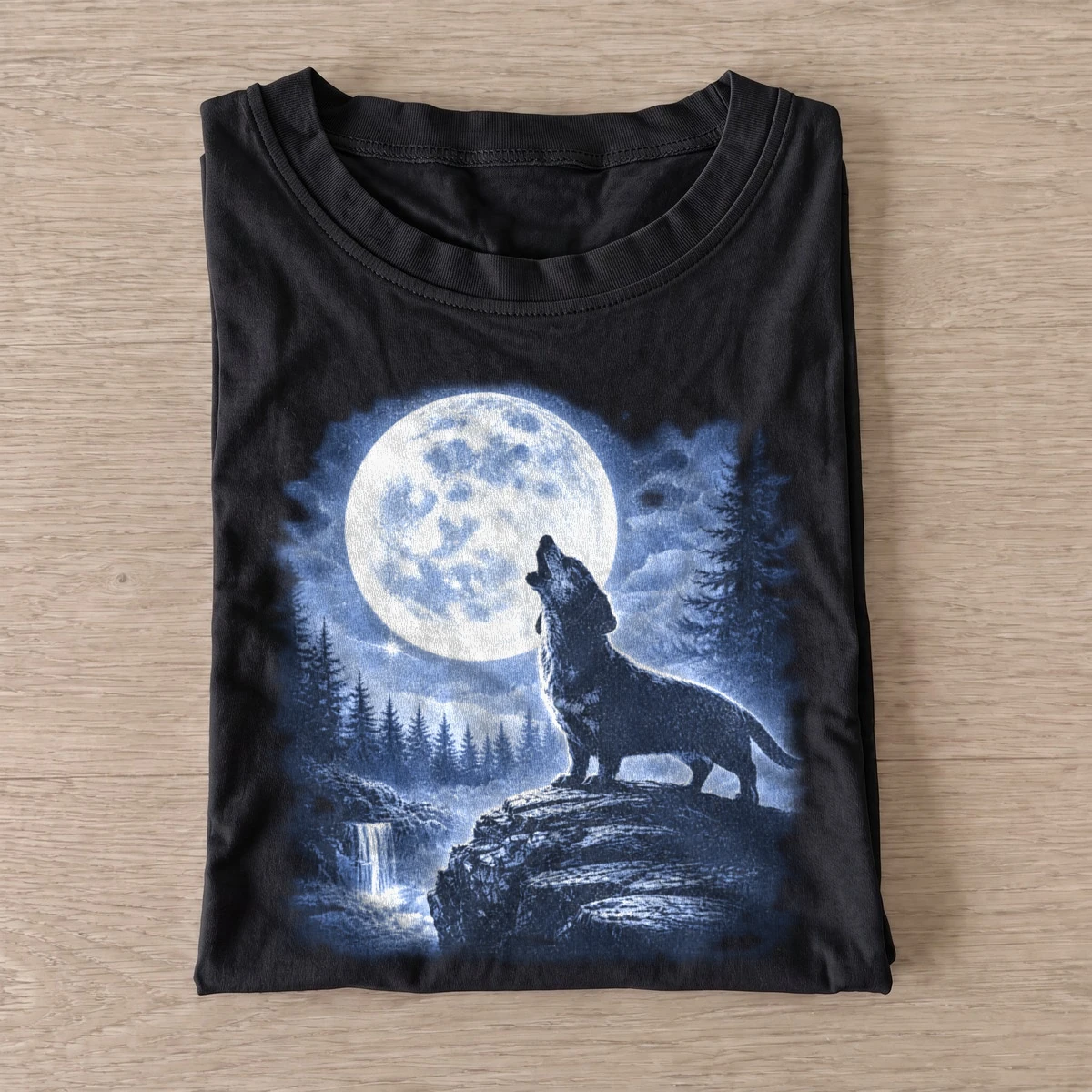 Moonlit wolf dachshund t shirt black20moonlit wolf.webp