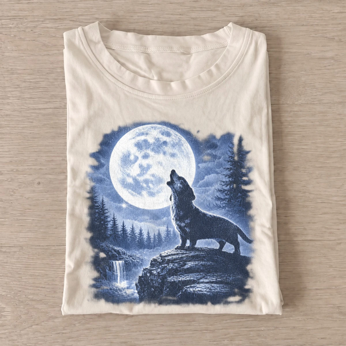 Moonlit wolf dachshund t shirt sand20moonlit wolf.webp