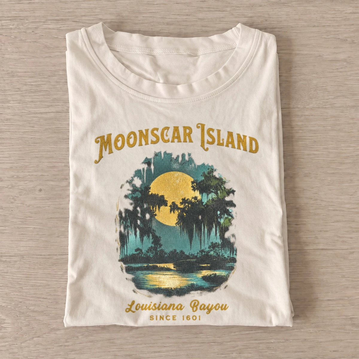 Moonscar island louisiana bayou t shirt sand20haunted bayou island.webp