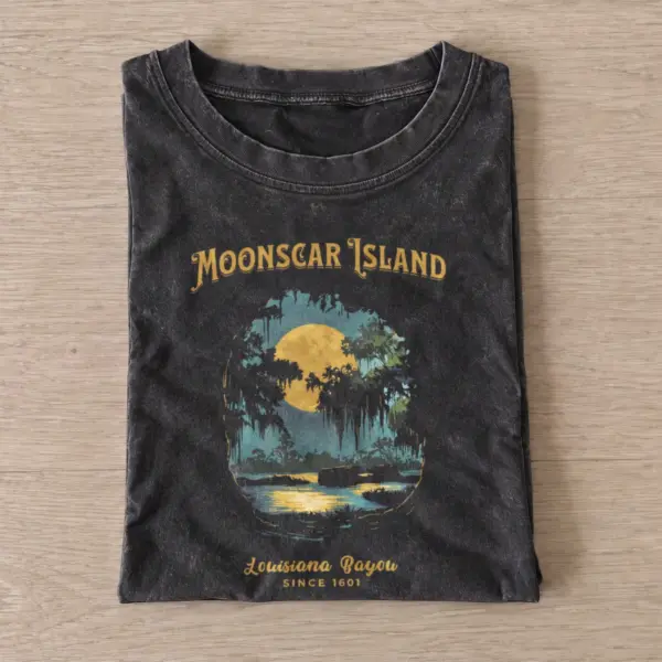 Haunted Island Vintage Graphic T-Shirt — graphic design