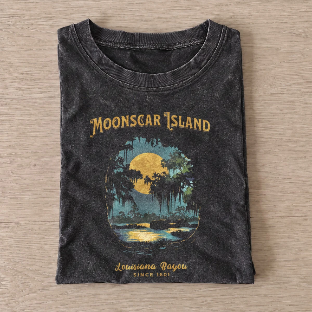 Haunted Island Vintage Graphic T-Shirt — graphic design