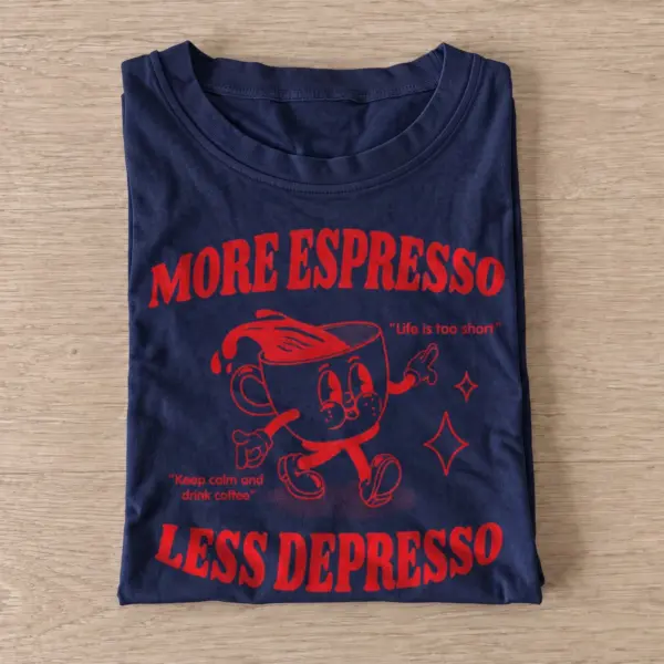 More espresso less depresso coffee t shirt navy20more espresso less depresso.webp