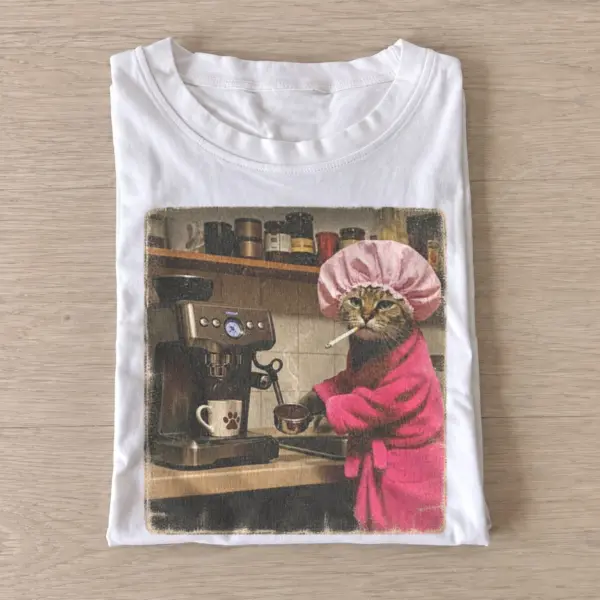 Morning coffee cat t shirt white20morning coffee cat.webp