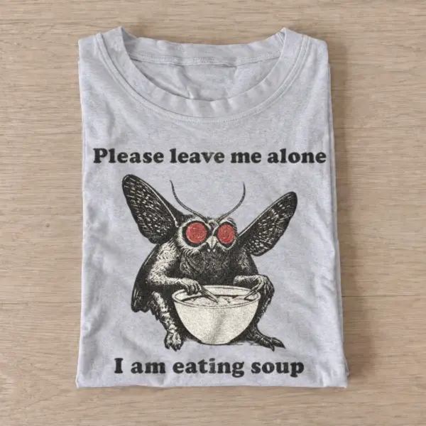 Mothman please leave me alone i am eating soup t shirt gray20mothman soup.webp
