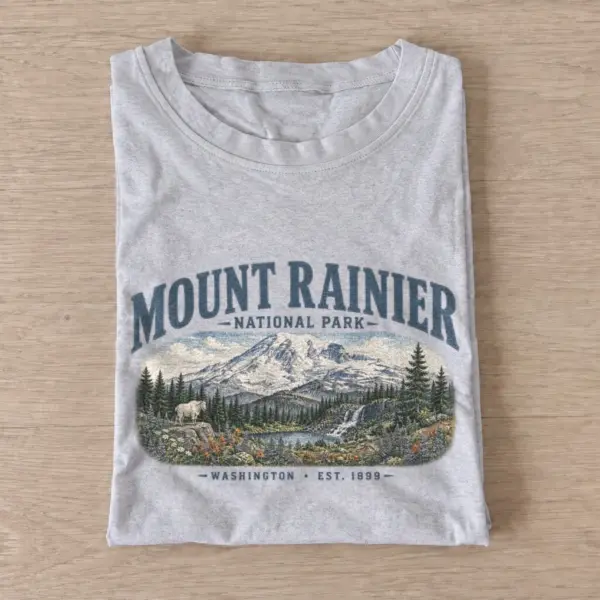 Mount rainier national park graphic t shirt gray20mount rainier.webp