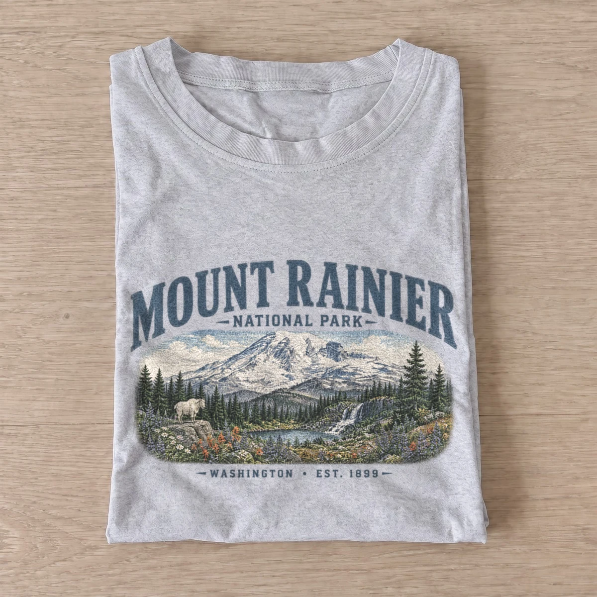 Mount rainier national park graphic t shirt gray20mount rainier.webp