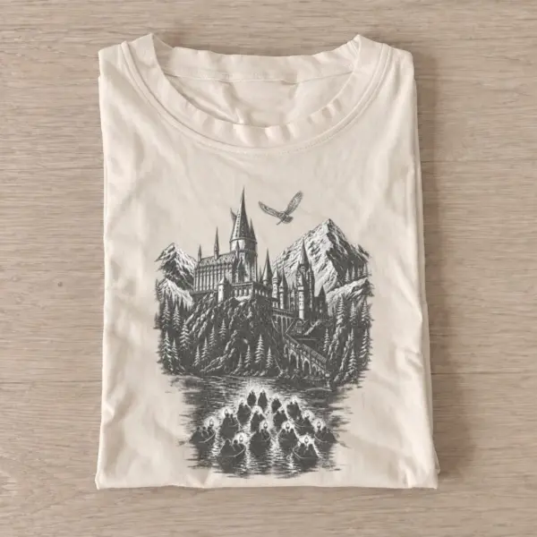 Mountain castle graphic t shirt sand20mountain castle.webp