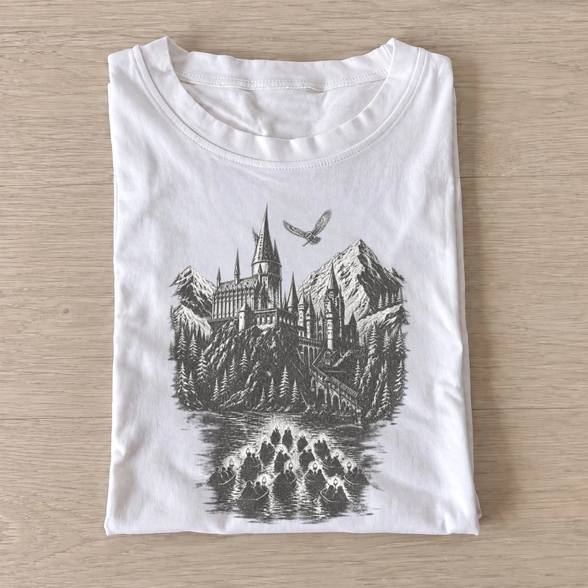 Mountain castle graphic t shirt white20mountain castle.webp