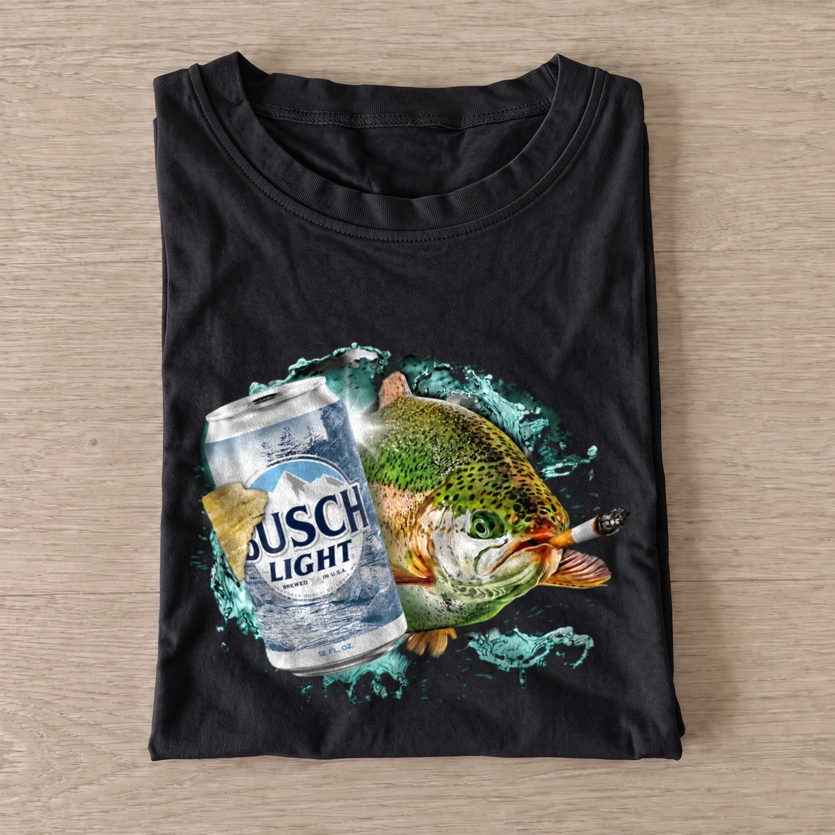 Mountain lager trout t shirt black20mountain lager trout.webp