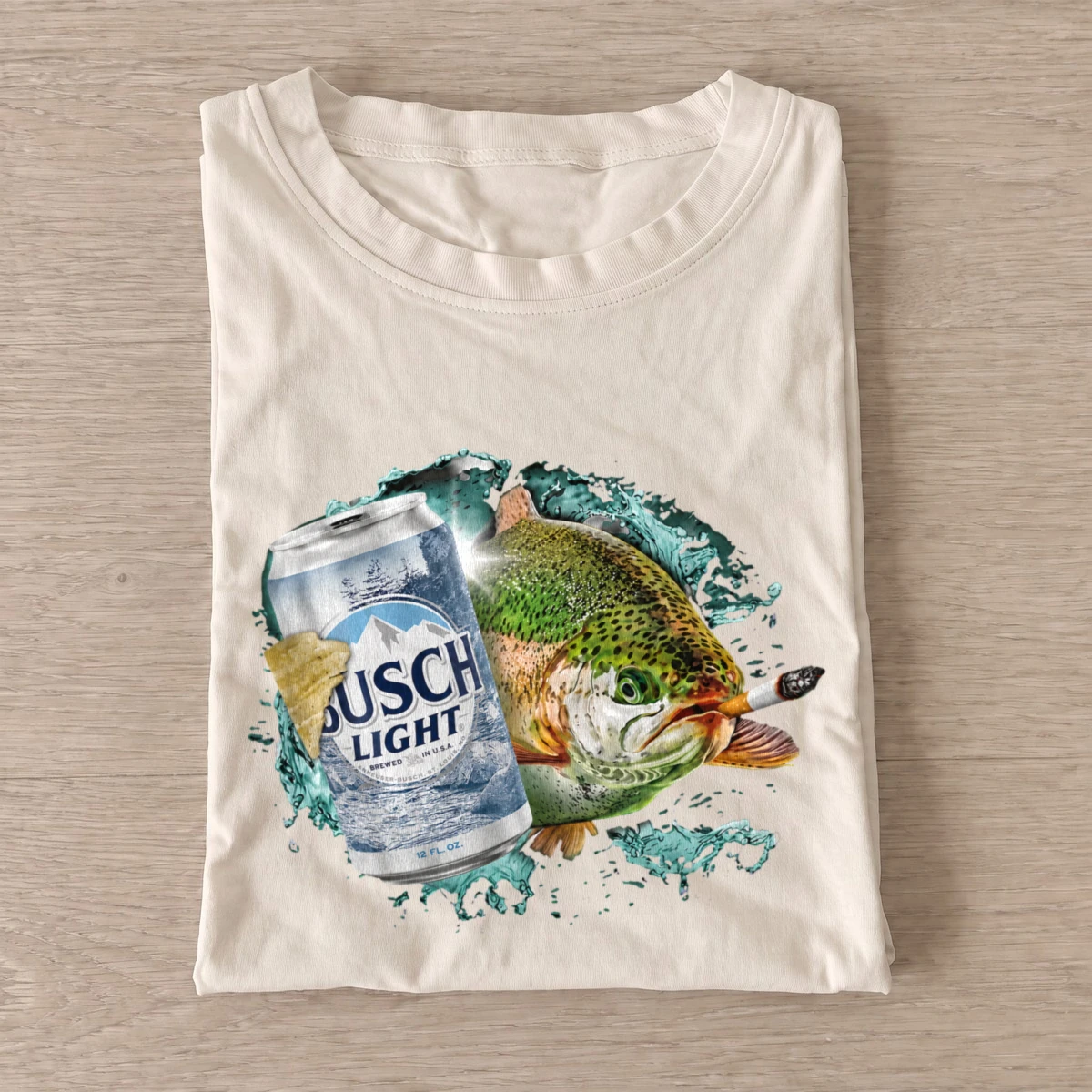 Mountain lager trout t shirt sand20mountain lager trout.webp