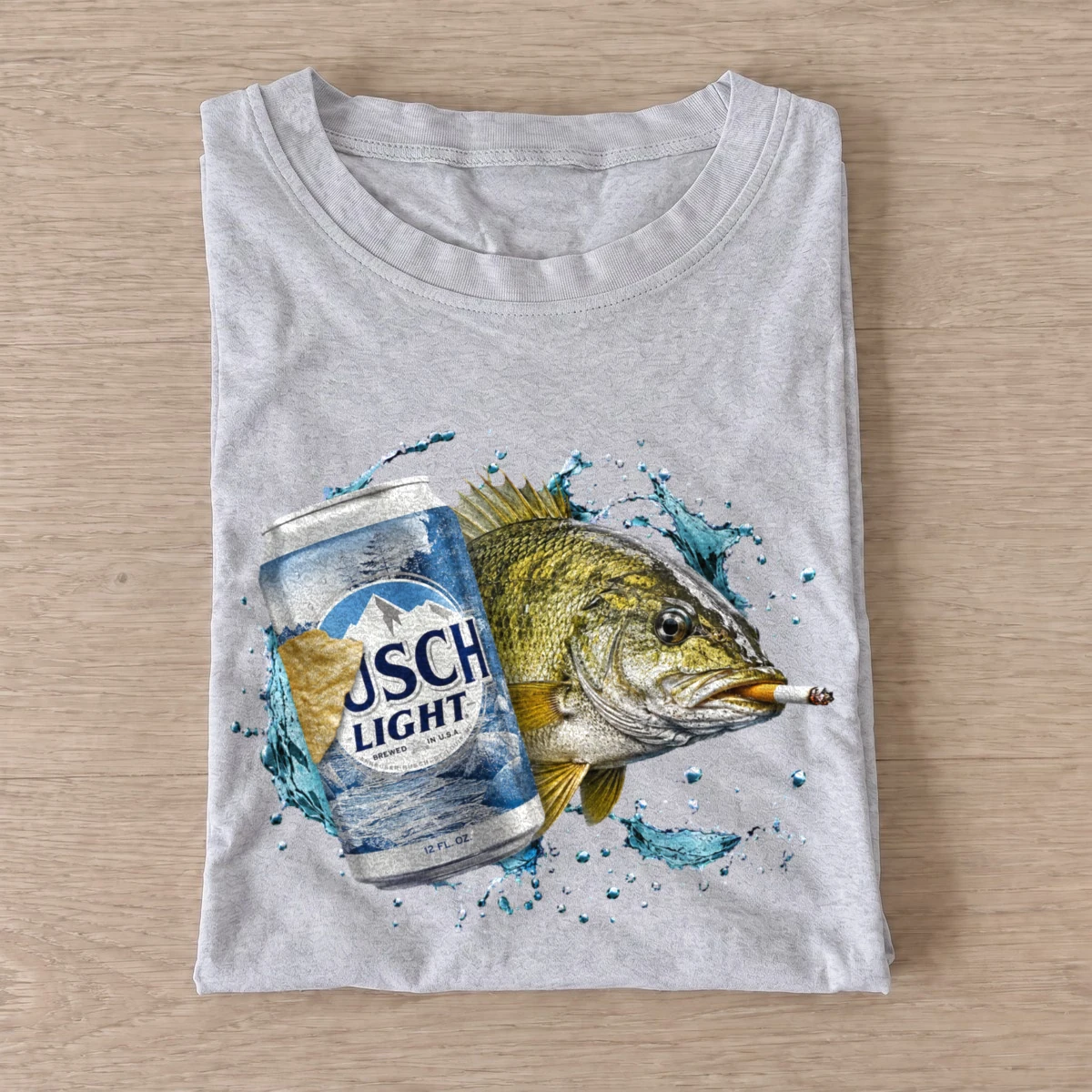 Mountain Lager Walleye Fishing T-Shirt — graphic design